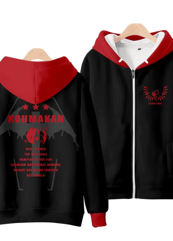 Anime Touhou Project Flandre Scarlet Printed Zipper Hoodie