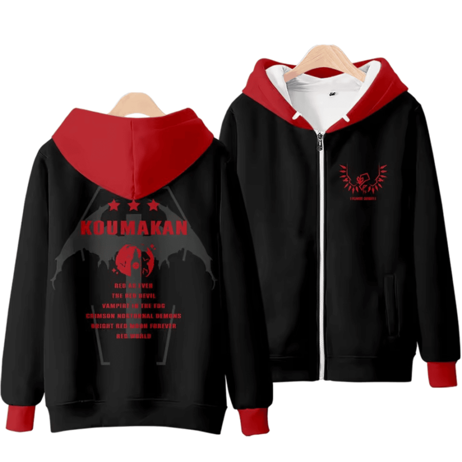 Anime Touhou Project Flandre Scarlet Printed Zipper Hoodie