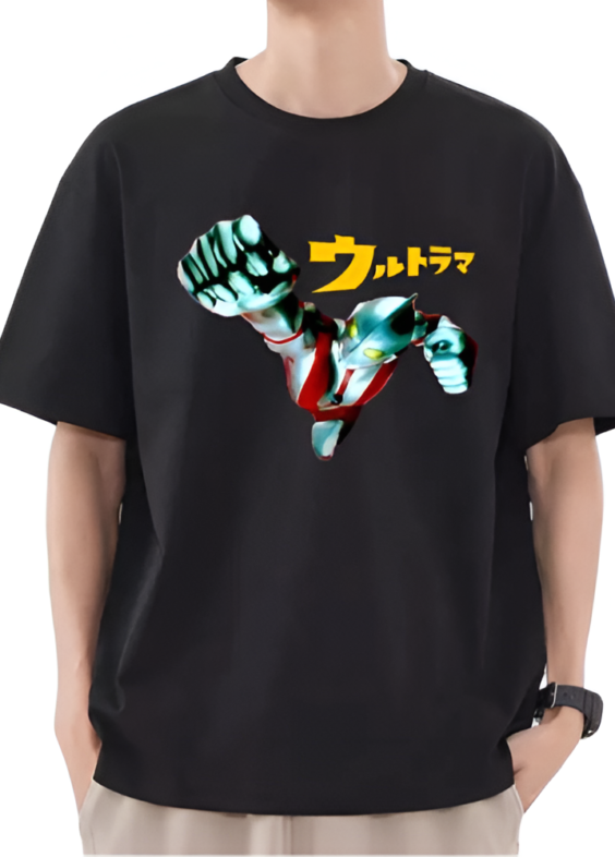 Ultraman Anime Printed Short Sleeve T-Shirt
