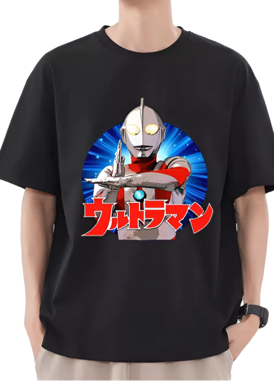Anime Ultraman Printed Short Sleeve T-Shirt