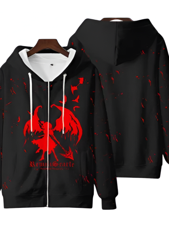 Anime Touhou Project Remilia Scarlet Zipper Hoodie