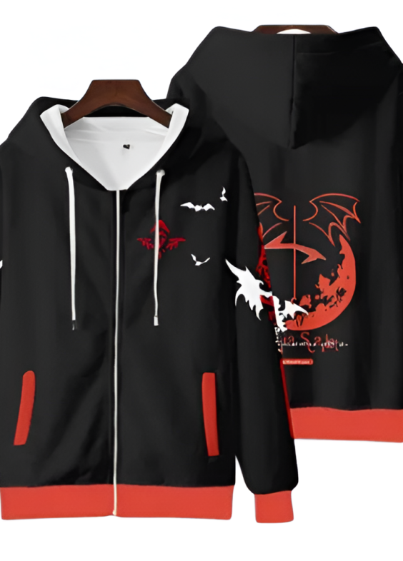 Anime Touhou Project Remilia Scarlet 3D Print Zipper Hoodie