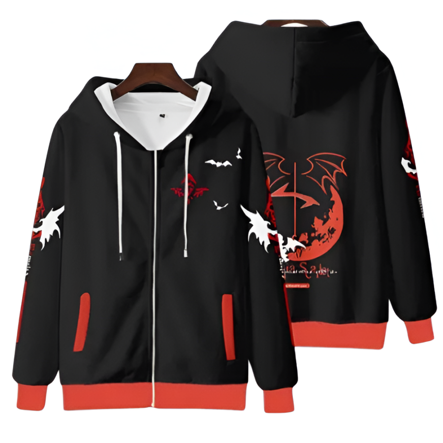 Anime Touhou Project Remilia Scarlet 3D Print Zipper Hoodie Anime Touhou Project Remilia Scarlet 3D Print Zipper Hoodie