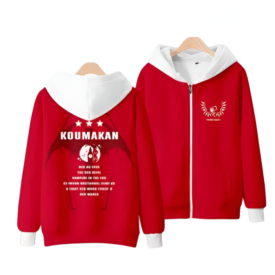 Touhou Project Anime Koumkan Flandre Scarlet Zipper Hoodie