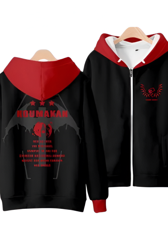 Anime Touhou Project Koumkan Flandre Scarlet Zipper Hoodie