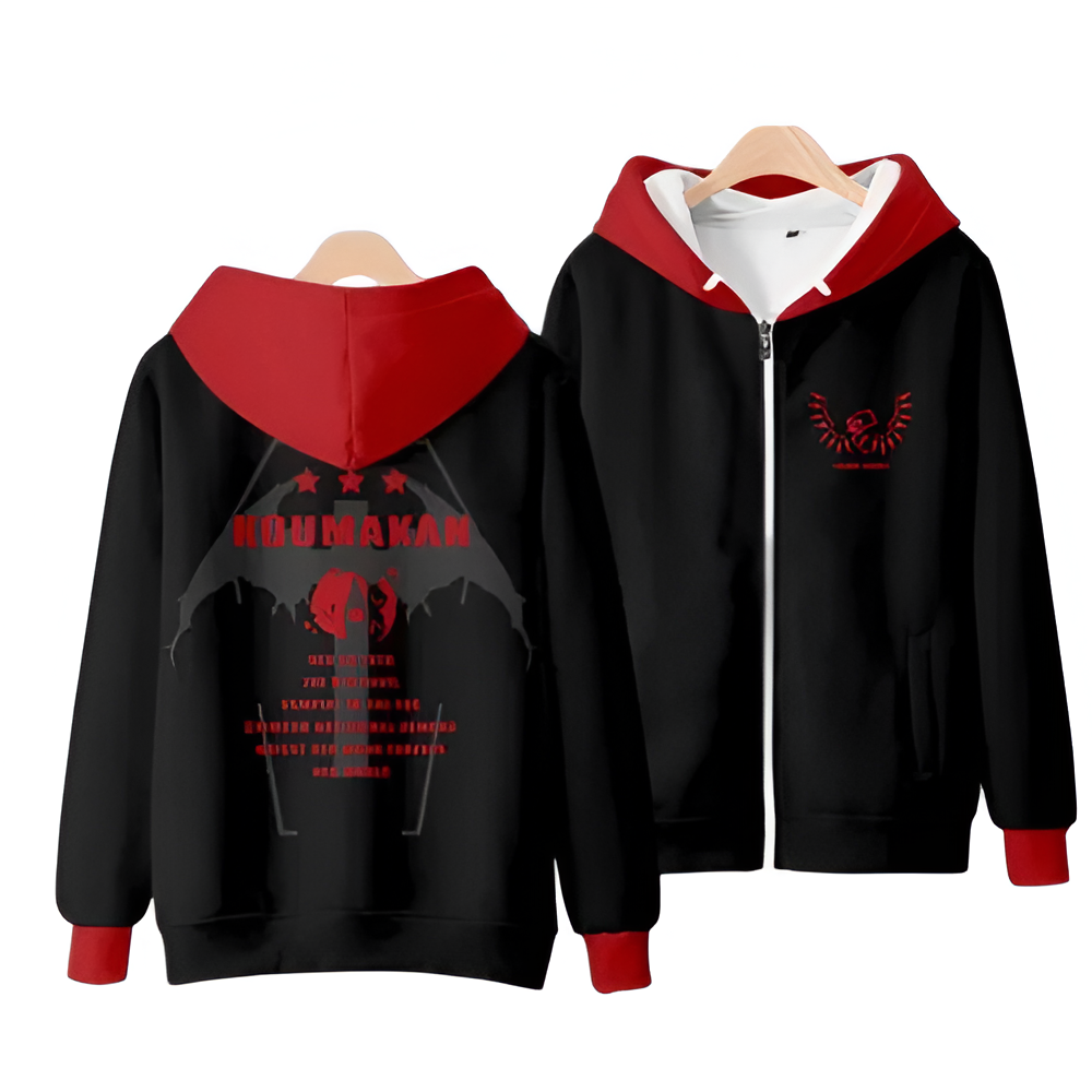 Anime Touhou Project Koumkan Flandre Scarlet Zipper Hoodie Anime Touhou Project Koumkan Flandre Scarlet Zipper Hoodie