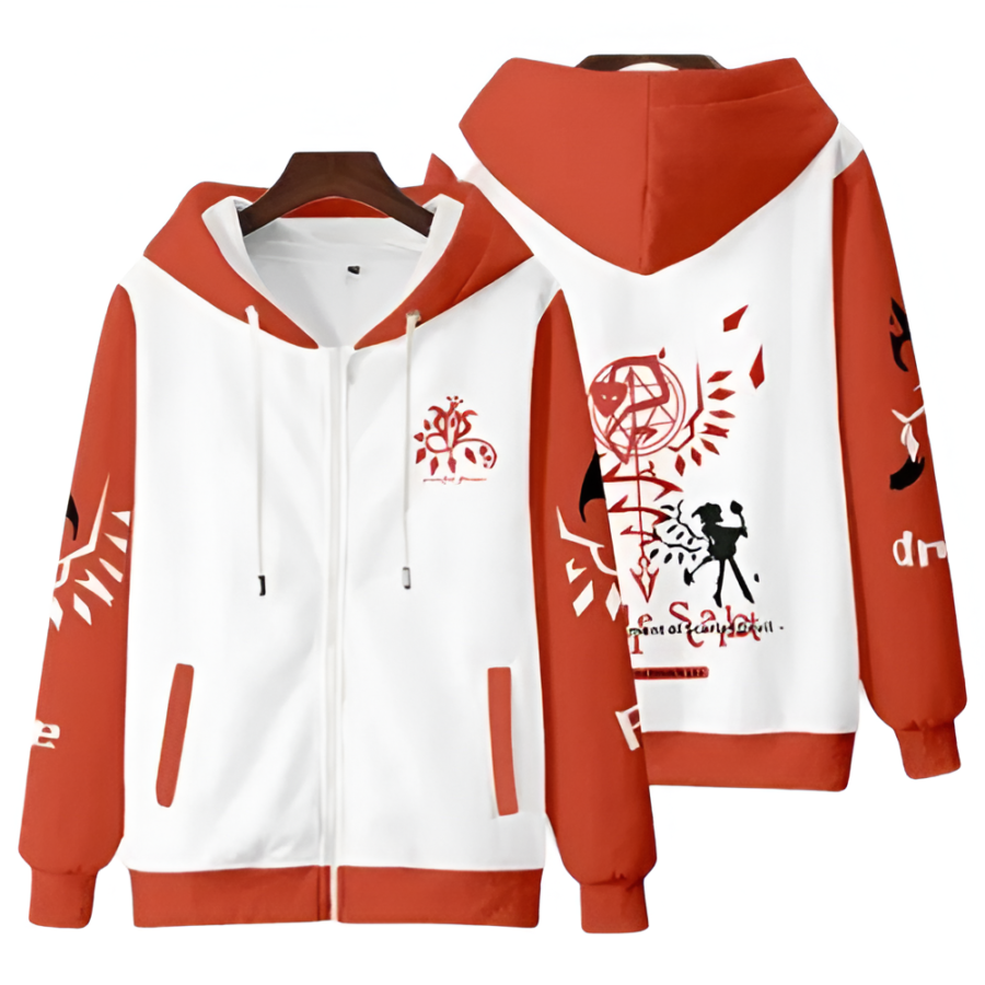 Touhou Project Anime Flandre Scarlet Zipper Hoodie Touhou Project Anime Flandre Scarlet Zipper Hoodie
