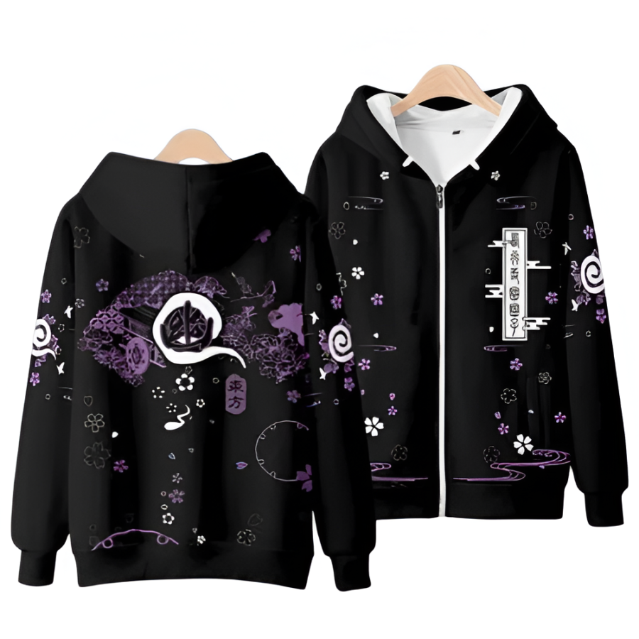 Anime Touhou Project Yuyuko Saigyouji Zipper Hoodie Anime Touhou Project Yuyuko Saigyouji Zipper Hoodie