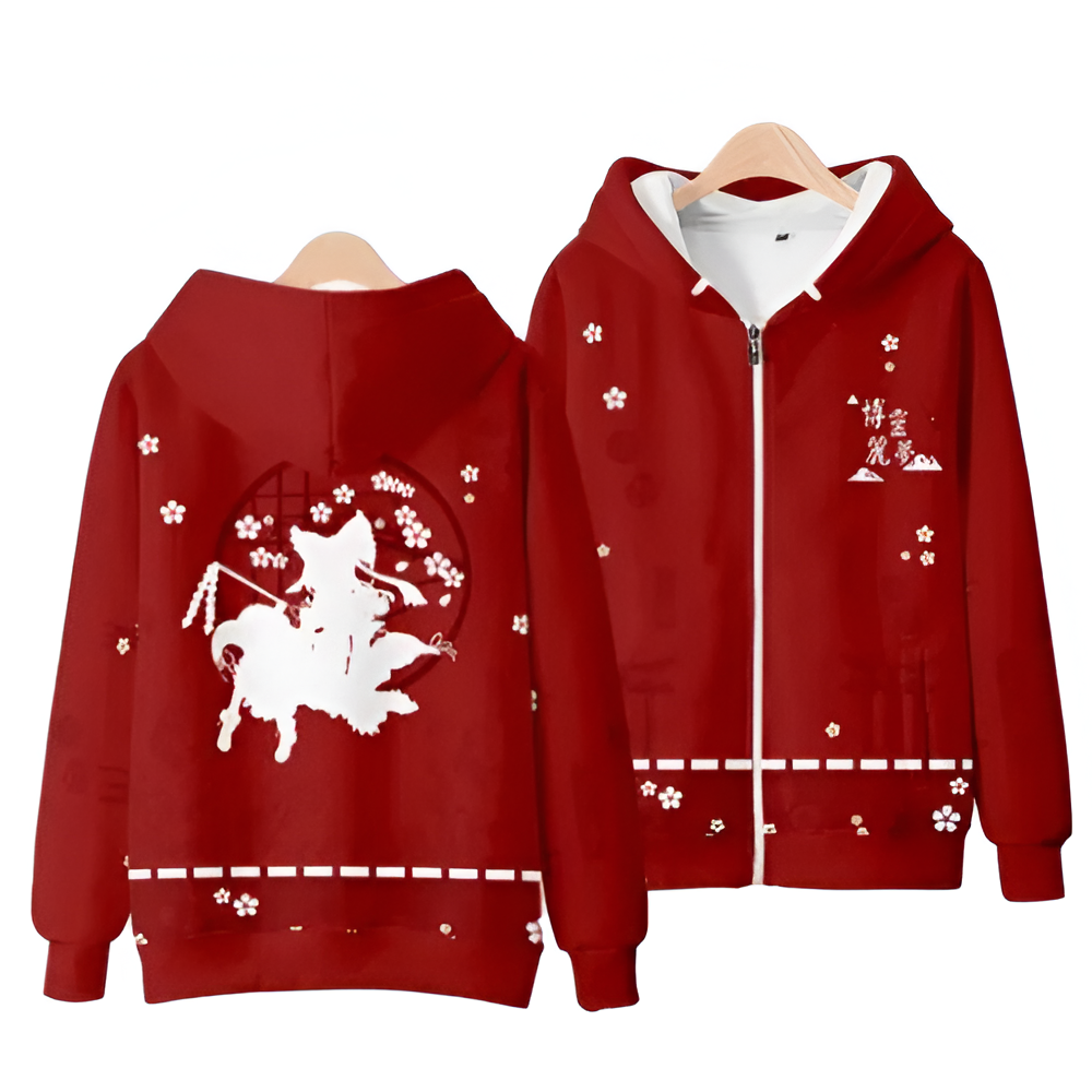 Anime Touhou Project Reimu Hakurei Zipper Hoodie Anime Touhou Project Reimu Hakurei Zipper Hoodie