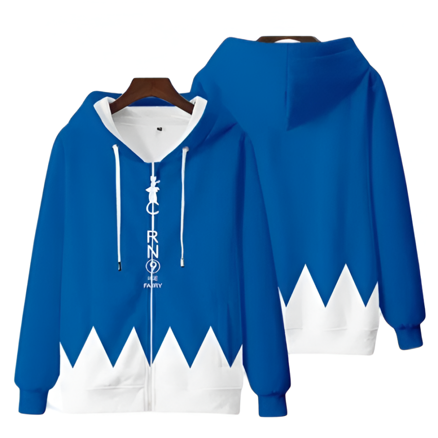 Touhou Project Anime Cirno Zipper Hoodie Touhou Project Anime Cirno Zipper Hoodie