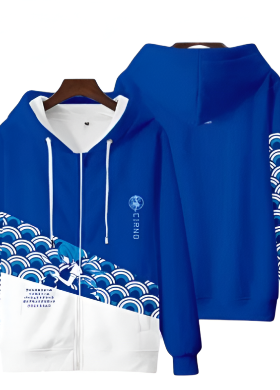 Anime Touhou Project Cirno Zipper Hoodie