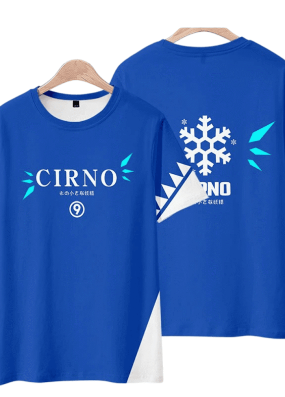 Touhou Project Cirno Anime Short Sleeve T-Shirt