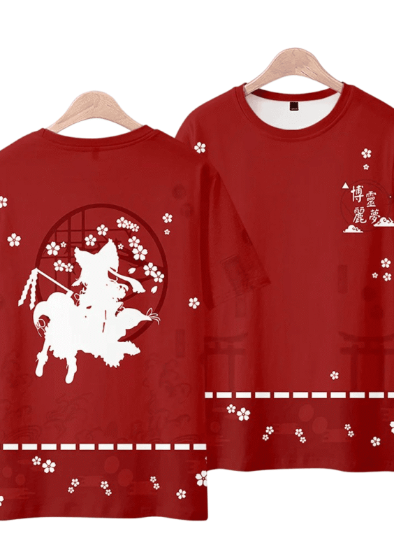 Touhou Project Anime Reimu Hakurei Short Sleeve T-Shirt