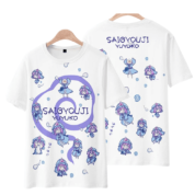 Anime Touhou Project Saigyouji Yuyuko Short Sleeve T-Shirt