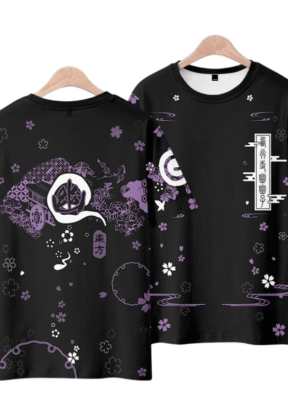 Anime Touhou Project Yuyuko Saigyouji Short Sleeve T-Shirt