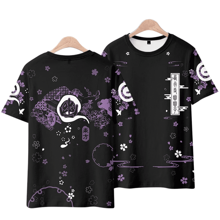 Anime Touhou Project Yuyuko Saigyouji Short Sleeve T-Shirt