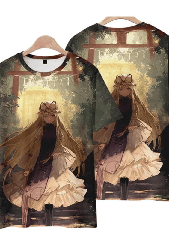Anime Touhou Project Yukari Yakumo Short Sleeve T-Shirt
