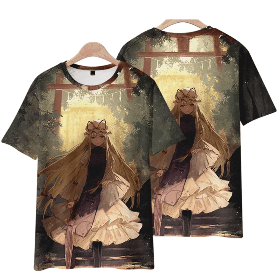 Anime Touhou Project Yukari Yakumo Short Sleeve T-Shirt