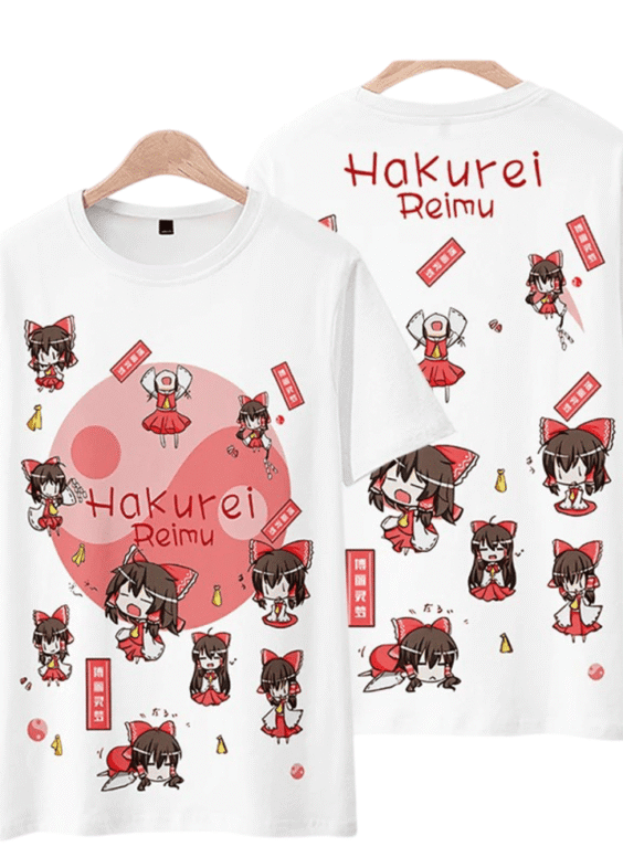 Anime Touhou Project Hakurei Reimu Short Sleeve T-Shirt