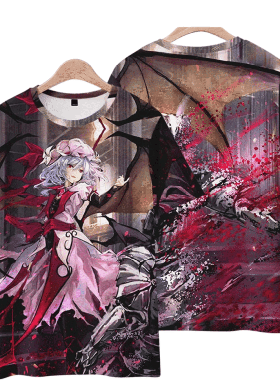 Touhou Project Anime Remilia Scarlet Short Sleeve T-Shirt