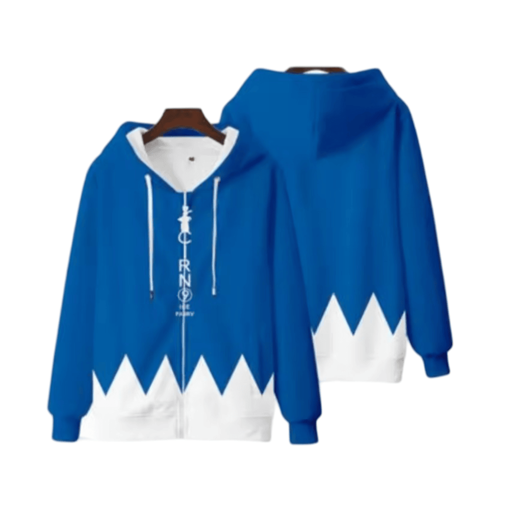 Anime Touhou Project Cirno Blue And White Zipper Hoodie Anime Touhou Project Cirno Blue And White Zipper Hoodie