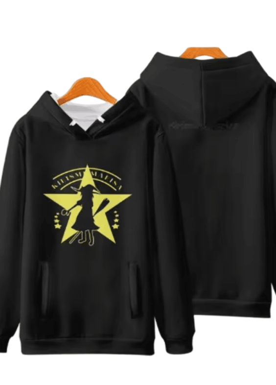 Anime Touhou Project Marisa Kirisame Printed Black Hoodie
