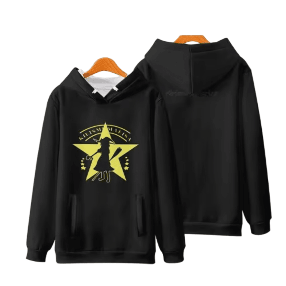 Anime Touhou Project Marisa Kirisame Printed Black Hoodie Anime Touhou Project Marisa Kirisame Printed Black Hoodie
