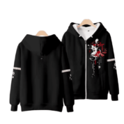 Anime Touhou Project Reimu Hakurei Zipper Black Hoodie