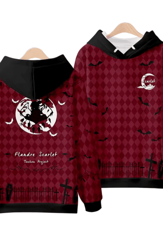 Anime Touhou Project Flandre Scarlet Casual Hoodie