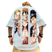 Anime One Piece Print Loose Fit T-Shirt