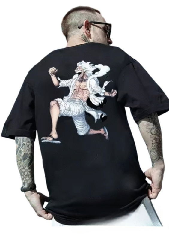 Anime One Piece Luffy Gear 5 Loose Fit T-Shirt