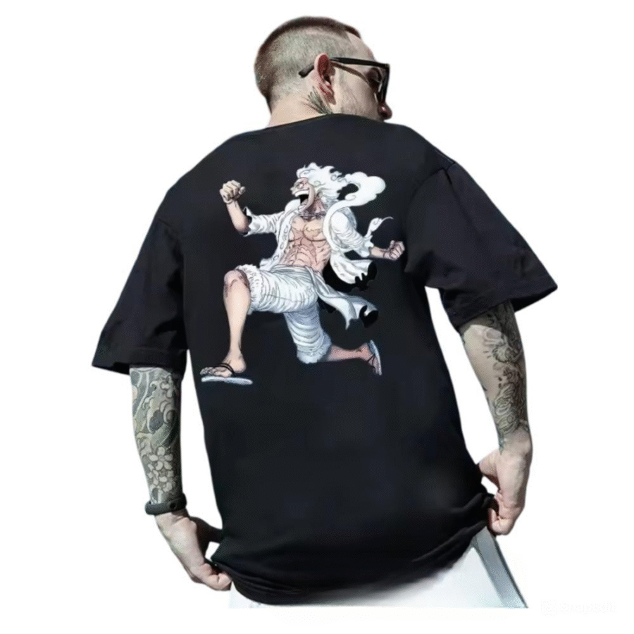 Anime One Piece Luffy Gear 5 Loose Fit T-Shirt