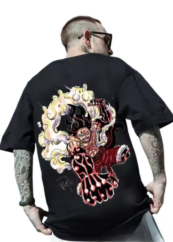 One Piece Anime The Fourth Gear Luffy Print T-Shirt