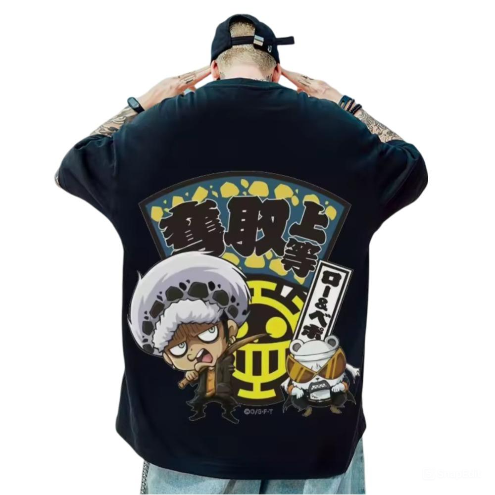One Piece Anime Trafalgar D. Water Law Loose Outfit T-Shirt One Piece Anime Trafalgar D. Water Law Loose Outfit T-Shirt