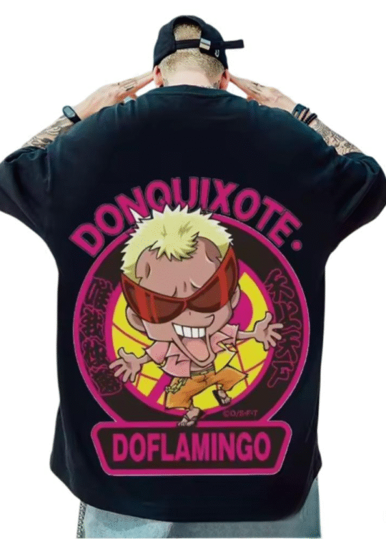 Anime One Piece Donquixote Doflamingo Loose Outfit T-Shirt
