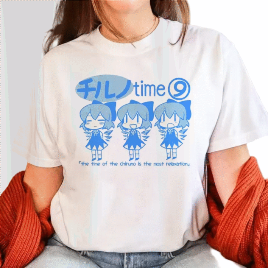 Touhou Project Anime Cirno Summer T-Shirt Touhou Project Anime Cirno Summer T-Shirt