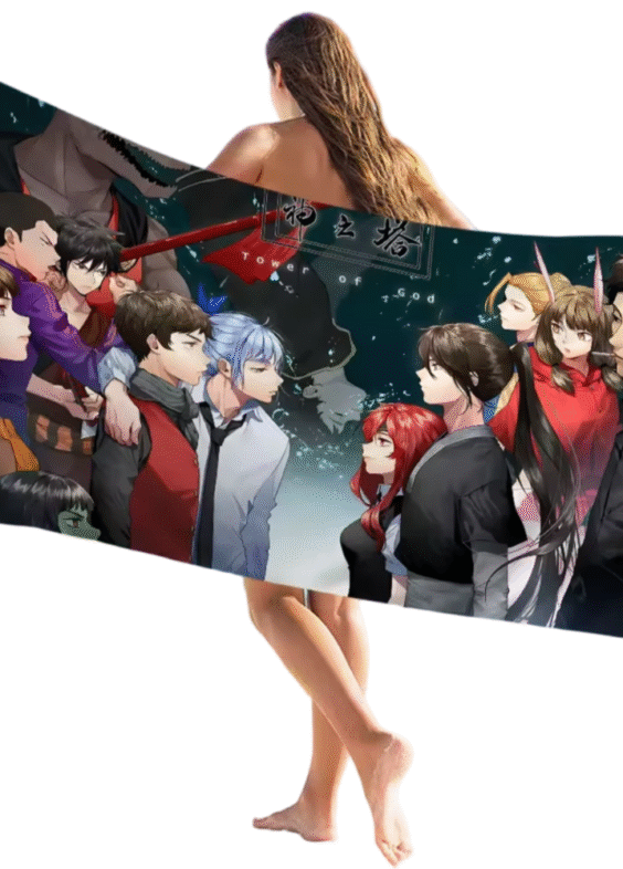 Tower Of God Characters Anime Print Beach Towel