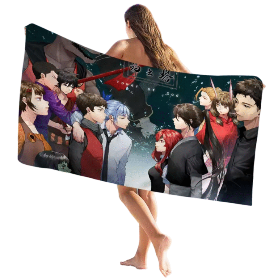 Tower Of God Characters Anime Print Beach Towel Tower Of God Characters Anime Print Beach Towel