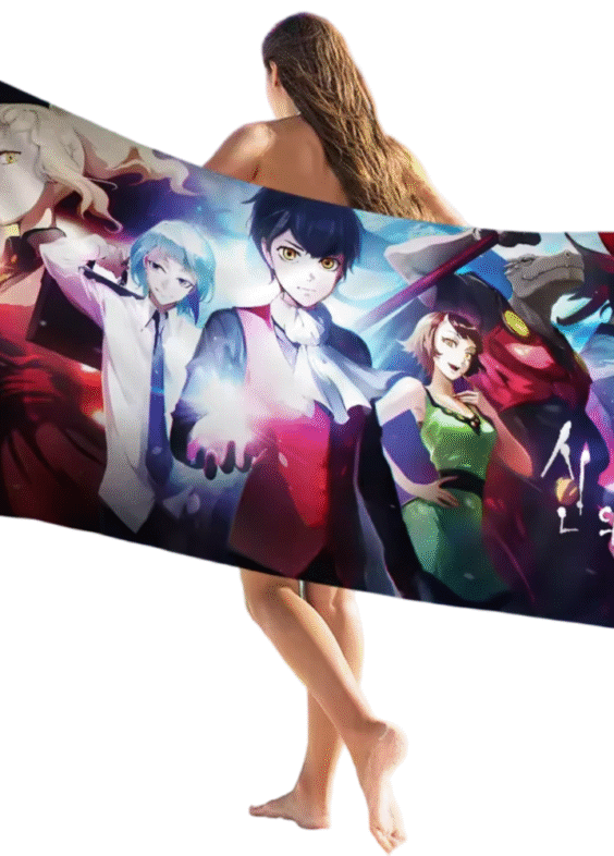 Anime Tower Of God Characters Print Beach Towel