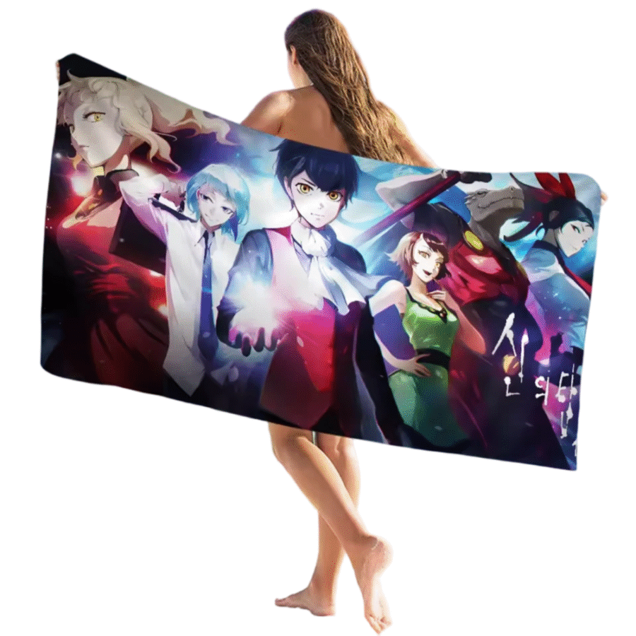 Anime Tower Of God Characters Print Beach Towel Anime Tower Of God Characters Print Beach Towel