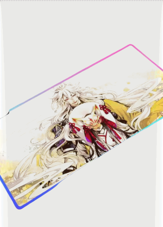 Anime Touken Ranbu Kogitsunemaru LED Gaming Mouse Pad