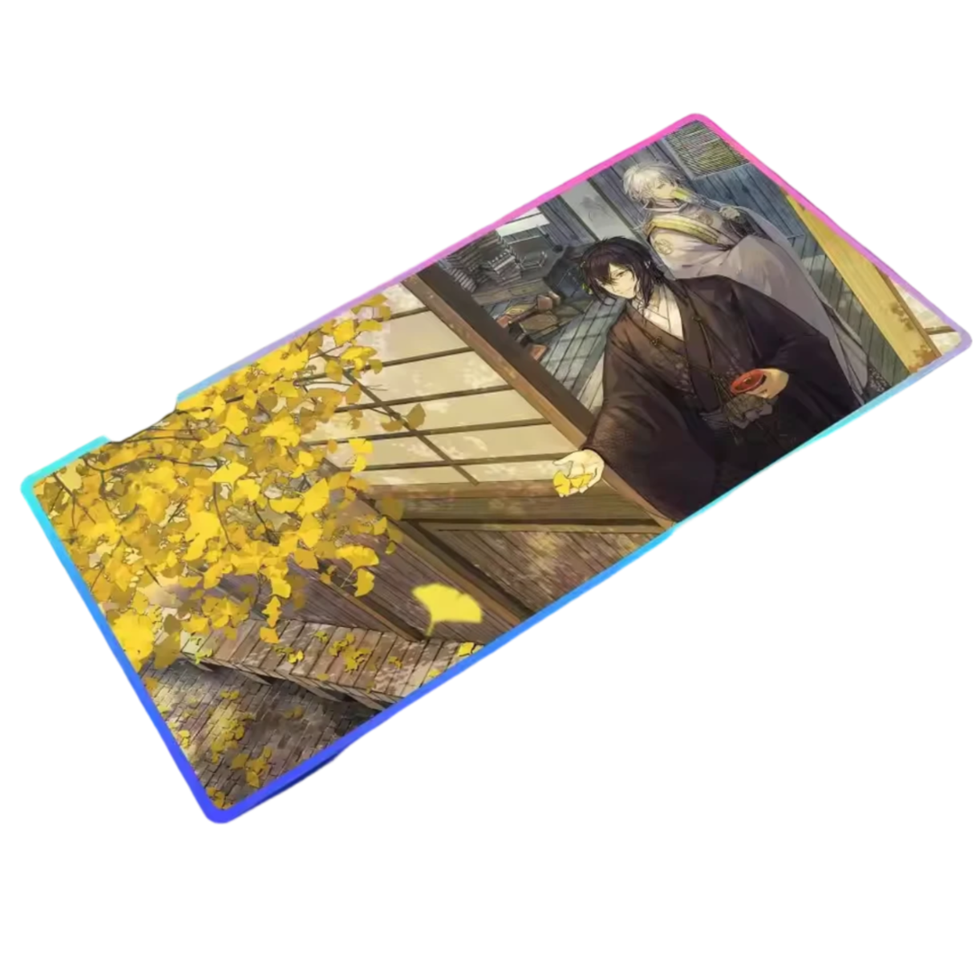 Anime Touken Ranbu Mikazuki And Tsurumaru LED Gaming Mouse Pad Anime Touken Ranbu Mikazuki And Tsurumaru LED Gaming Mouse Pad