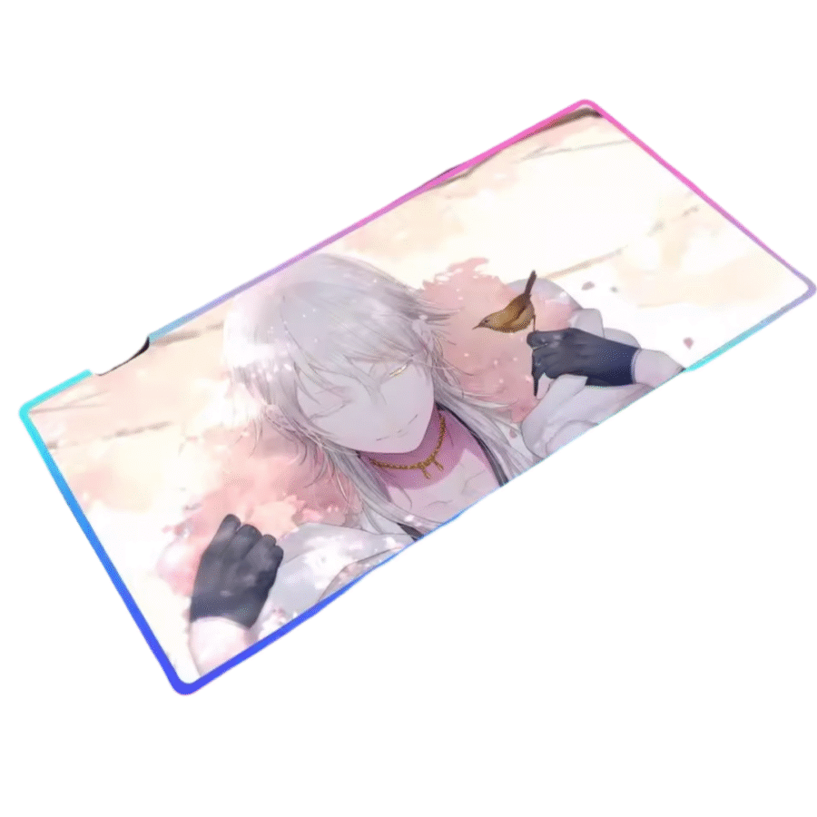 Touken Ranbu Anime Tsurumaru Kuninaga LED Gaming Mouse Pad Touken Ranbu Anime Tsurumaru Kuninaga LED Gaming Mouse Pad