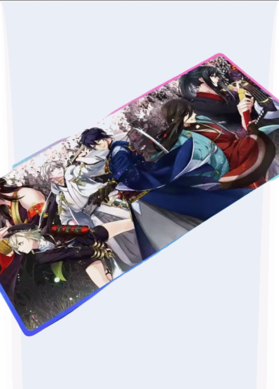 Touken Ranbu Character LED Gaming Anime Mouse Pad