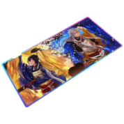 Anime Touken Ranbu Kogitsunemaru And Mikazuki LED Gaming Mouse Pad