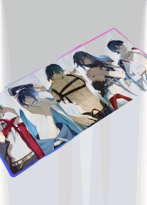 Anime Touken Ranbu Character LED Mouse Pad