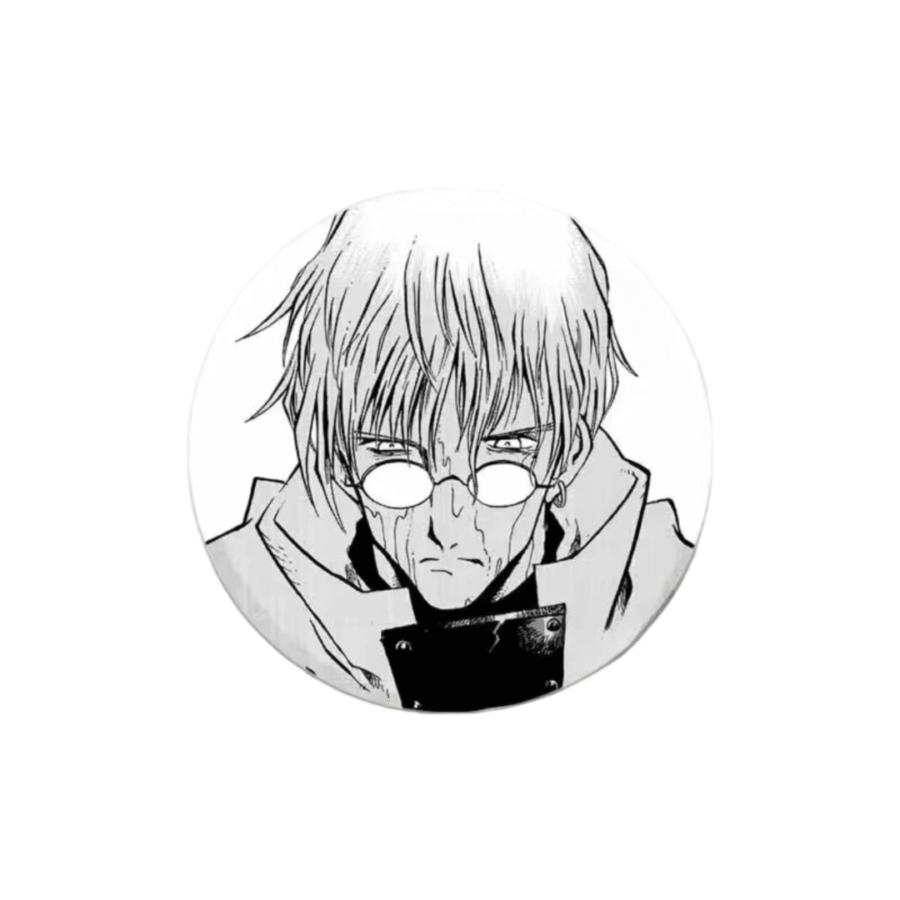 Anime Trigun Vash The Stampede White And Black Tinplate Badge Anime Trigun Vash The Stampede White And Black Tinplate Badge