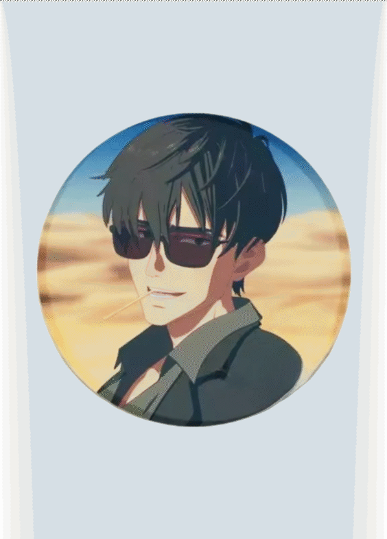 Trigun Anime Nicholas D. Wolfwood Tinplate Badge