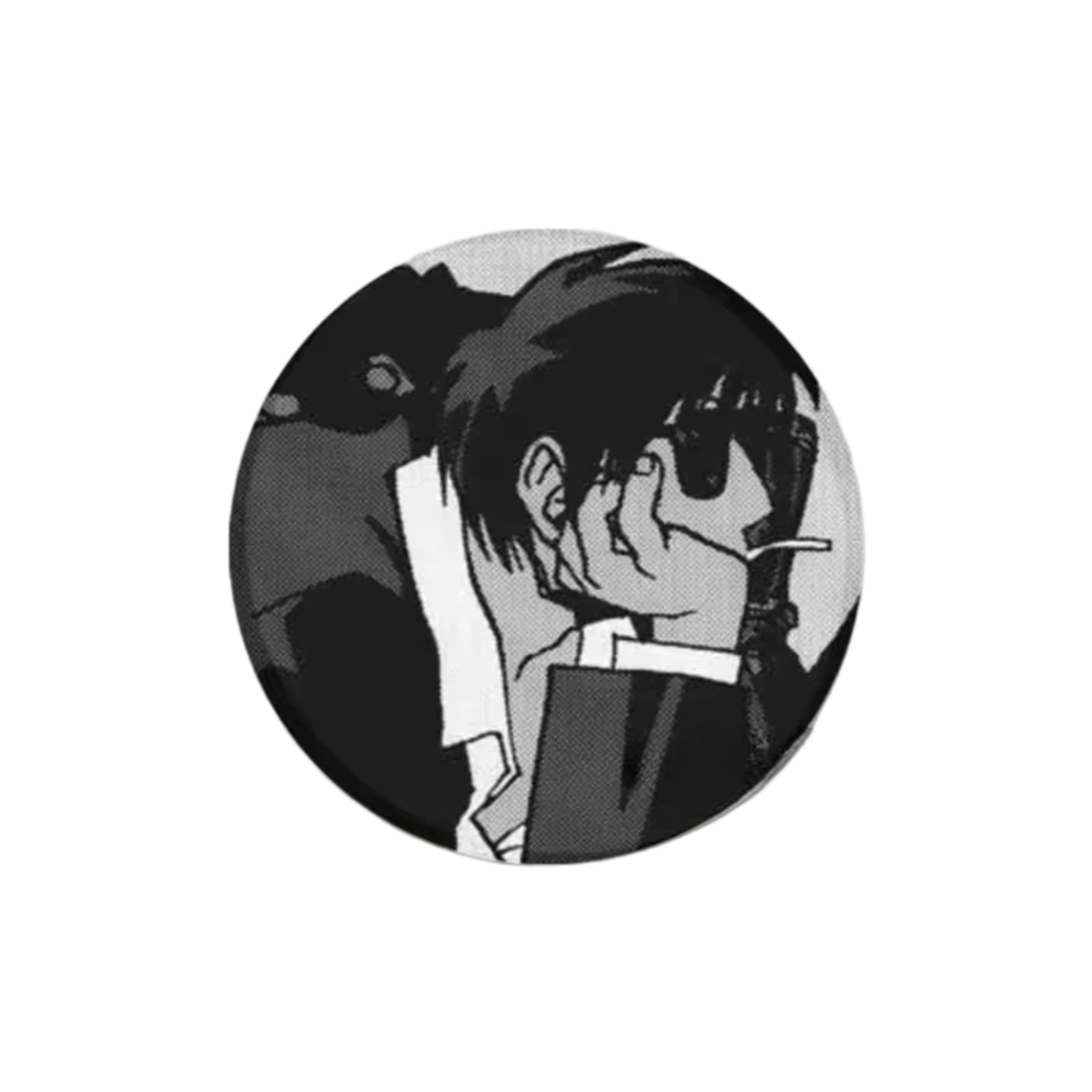 Anime Trigun Nicholas D. Wolfwood Tinplate Badge Anime Trigun Nicholas D. Wolfwood Tinplate Badge