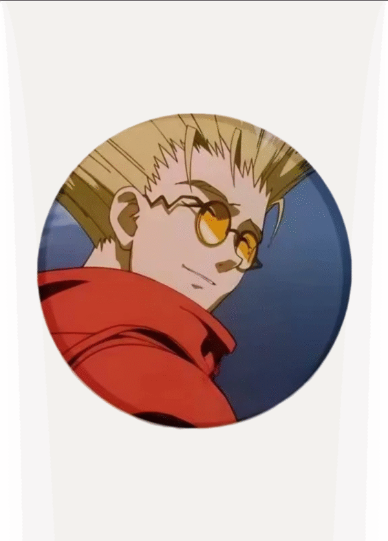 Anime Trigun Vash The Stampede Tinplate Badge